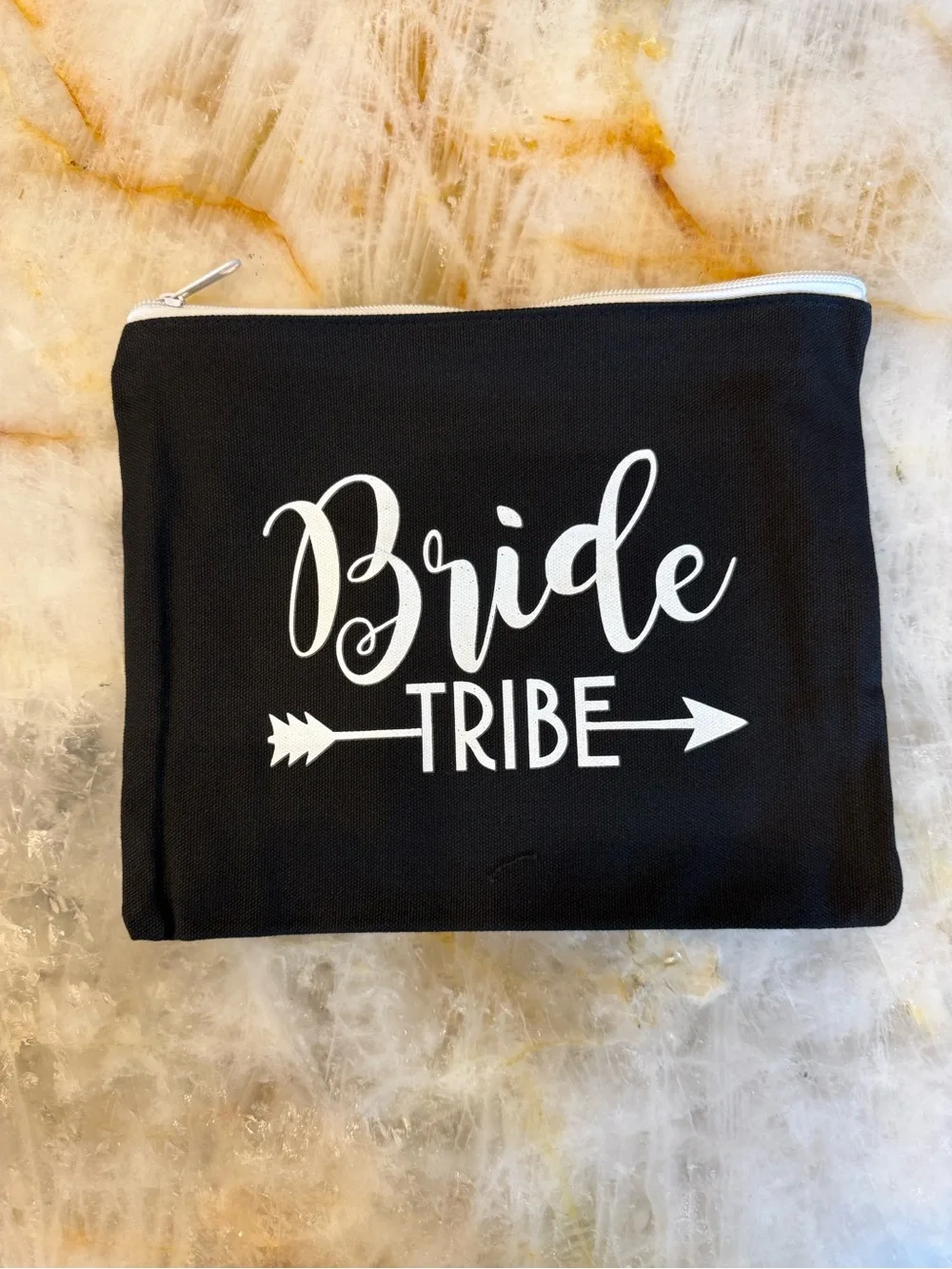 Bride Tribe Zipper Pouch Set - Black and White Set of 13